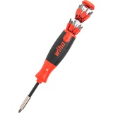 Wiha Tournevis avec magasin d'embouts LiftUp 25 magnétique Noir/Rouge, 12 embouts, 1/4"