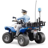bruder Quad police avec figurine policière et accessoires, Modèle réduit de voiture Bleu/Blanc, 63010