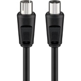 goobay Câble Coaxial 2,5 m Noir, 2,5 m, Coaxial, Coaxial, Coaxial, En vrac