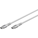 goobay Supersoft USB-C > USB-C 2.0, Câble Blanc, 3 mètres