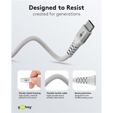 goobay Supersoft USB-C > USB-C 2.0, Câble Blanc, 3 mètres