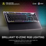 Corsair SKIFF 100 RGB clavier gaming Noir, Layout US (QWERTY), Membrane, 100%, LED RGB