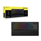 Corsair SKIFF 100 RGB clavier gaming Noir, Layout US (QWERTY), Membrane, 100%, LED RGB