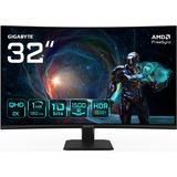 GIGABYTE GS32QCA 31.5" Moniteur gaming incurvé  Noir, 180 Hz, HDMI, Displayport, AMD Free-Sync