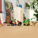 LEGO Le vélociraptor et l’évasion en 4x4, Jouets de construction 