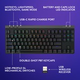 Logitech G515 LIGHTSPEED TKL RGB clavier gaming mécanique Noir, Layout US-International (QWERTY), GL Tactile, 80 % (TKL), Double-shot PBT, Bluetooth, 2.4GHz, USB 2.0