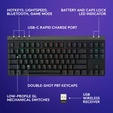 Logitech G515 LIGHTSPEED TKL, clavier gaming Noir, GL Tactile, GL Tactile, TKL, Double-shot PBT keycaps, 2.4GHz | Bluetooth | USB