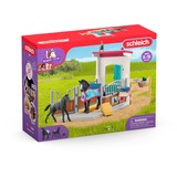 Schleich Horse Club - Box à chevaux avec jument et poulain, Figurine 