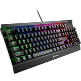 Sharkoon SKILLER MECH SGK3 clavier USB Anglais américain Noir, Clavier gaming Noir, Taille réelle (100 %), Avec fil, USB, Clavier mécanique, LED RGB, Noir