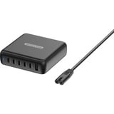 Sitecom 200W GaN Power Delivery Desk Charger Noir, 5x USB-C, 1x USB-A