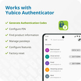 Yubico YubiKey 5C NFC, Clé de sécurité Noir, USB-C 2.0, NFC