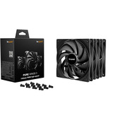 be quiet! Pure Wings 3 140mm PWM high-speed 3-Pack, Ventilateur de boîtier Noir
