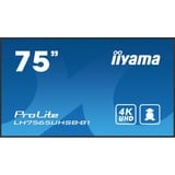 iiyama ProLite LH7565UHSB-B1, Affichage public Noir