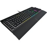 Corsair K55 RGB PRO clavier gaming Noir, Layout BE (AZERTY), Membrane, 100%