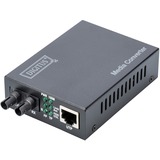 Digitus Convertisseur médias Fast Ethernet, RJ45 / ST Noir, RJ45 / ST, 100Base-TX, 100Base-FX, IEEE 802.3, IEEE 802.3u, Fast Ethernet, 10,100 Mbit/s, Complète, Demi