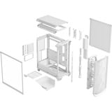 Fractal Design Meshify 3 TG Clear Tint boîtier midi tower Blanc | 2x USB-A | 1x USB-C | Verre Trempé