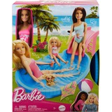  Poupée Barbie blonde avec piscine et toboggan 
