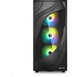 Sharkoon Rebel C80M RGB boîtier midi tower Noir | 2x USB-A | 1x USB-C | RGB