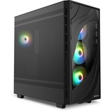 Sharkoon Rebel C80M RGB boîtier midi tower Noir | 2x USB-A | 1x USB-C | RGB