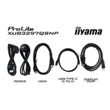iiyama ProLite XUB3297QSNP-B1 32" Moniteur Noir, 1x DisplayPort, 1x HDMI, 4x USB-C, 2x USB-A, 1x RJ-45