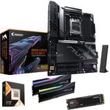 ALTERNATE Upgrade Kit B850 AORUS ELITE WIFI7 + Ryzen 7 9800X3D + 64 Go + SSD 2 To Noir, Carte mère, CPU, mémoire, SSD
