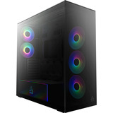 ARCTIC Xtender (Black) boîtier midi tower Noir (Mat) | 2x USB-A | 1x USB-C | RGB | Verre Trempé