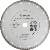 Bosch 2607019483 Disque de coupe Disque de coupe, Brique, Béton, Granit, Pierre naturelle, Bosch, 2,22 cm, 23 cm, 2,6 mm
