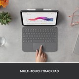 Logitech Combo Touch pour iPad (10e génération), clavier Layout l’UE (QWERTY)