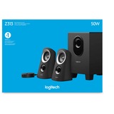 Logitech Système de haut-parleurs Z313, Haut-parleur PC Noir/Argent, Vente au détail