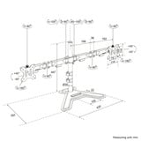 Neomounts DS45-600BL2 Support de moniteur pour deux écrans 10-32" Noir