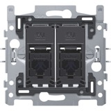 Niko Base 2 prises RJ45 UTP cat. 6A - Boîtier de montage plat, Boîte de jonction