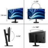 Philips 27B2N3500J 27" Moniteur Noir, 1x DisplayPort, 2x HDMI, 3x USB-A, 120 Hz, 120 Hz, HDMI, DisplayPort, Audio, hub USB