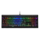 Sharkoon SKILLER SGK40 RGB clavier gaming mécanique Noir, Layout BE (AZERTY), Huano Red, 100%, BE Layout, Huano Red, RGB LED