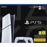 Sony 9020837Sony PS5 ConsoleSlim Digital 825G 2xCntr, Console de jeu Blanc/Noir