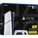 Sony 9020837Sony PS5 ConsoleSlim Digital 825G 2xCntr, Console de jeu Blanc/Noir