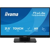 iiyama ProLite T2254MSC-B2AG 21.5" Moniteur tactile  Noir, 100 Hz, HDMI, DisplayPort, audio, USB, écran tactile