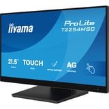 iiyama ProLite T2254MSC-B2AG 21.5" Moniteur tactile  Noir, 100 Hz, HDMI, DisplayPort, audio, USB, écran tactile