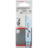 Bosch S 522 EF Lames de scie sauteuse Bimétal 5 pièce(s), Lame de scie Lames de scie sauteuse, Métal, Bimétal, Gris, 1,4 mm, 10 cm