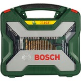 Bosch X-Line 103 pièce(s), Perceuse, ensembles embouts Vert, Perceuse, 1 cm, 25 mm, 103 pièce(s)