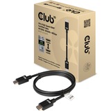 Club 3D HDM à très haut débit, Câble Noir, 1 mètre, 4K 120Hz, 8K 60Hz, 48Gbps
