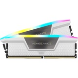 Corsair 32 Go DDR5-5200 Kit, Mémoire vive Blanc, CMH32GX5M2B5200C40W, Vengeance RGB, XMP