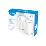 Cudy AC1200 Gigabit Mesh Wi-Fi System (2-Pack), Routeur maillé Blanc