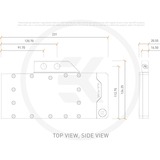 EKWB 3831109833070 pièce et accessoire pour systèmes de refroidissement d'ordinateurs Bloc d'eau, Watercooling Noir, Bloc d'eau, Acétal, Nickel, Noir, Métallique, 231 mm, 124 mm, 20,5 mm