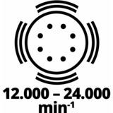 Einhell TE-RS 40 E 24000 tr/min, Ponceuse orbitale Rouge/Noir, 12000 tr/min, 24000 tr/min, 2,5 mm, 1,25 mm, Secteur, 230 V