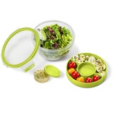 Emsa CLIP & GO Salad box XL Rond Boîte 2,6 L Vert, Transparent 3 pièce(s), Lunch-Box Vert clair/transparent, Boîte, Rond, 2,6 L, Vert, Transparent, Polypropylène (PP), Élastomère thermoplastique (TPE), 127 mm