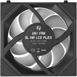 Lian Li UNI FAN SL-INF LCD FLEX ventilateur de boîtier RGB  Noir, 120 x 124 x 28 mm, PWM