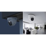 Reolink P344, caméra dôme intelligente 12 MP PoE avec projecteur, Caméra de surveillance Blanc, Vision nocturne en couleur