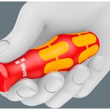 Wera 160 iS/7 Jeu de tournevis Kraftform Plus Série 100  Rouge/Jaune, testeur de phase unipolaire, support, 7 pièces