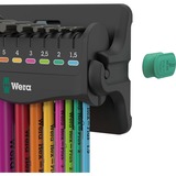 Wera 950/9 Hex-Plus Multicolore 3 clés à molette, Tournevis 9 pièces, code couleur, métrique, BlackLaser