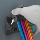 Wera 950/9 Hex-Plus Multicolore 3 clés à molette, Tournevis 9 pièces, code couleur, métrique, BlackLaser